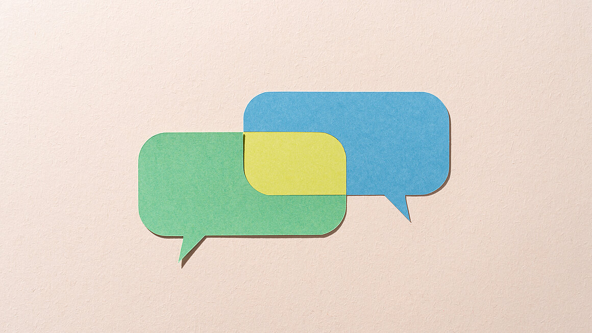 Two Overlapped Chat Bubbles Common Ground, Paper Craft