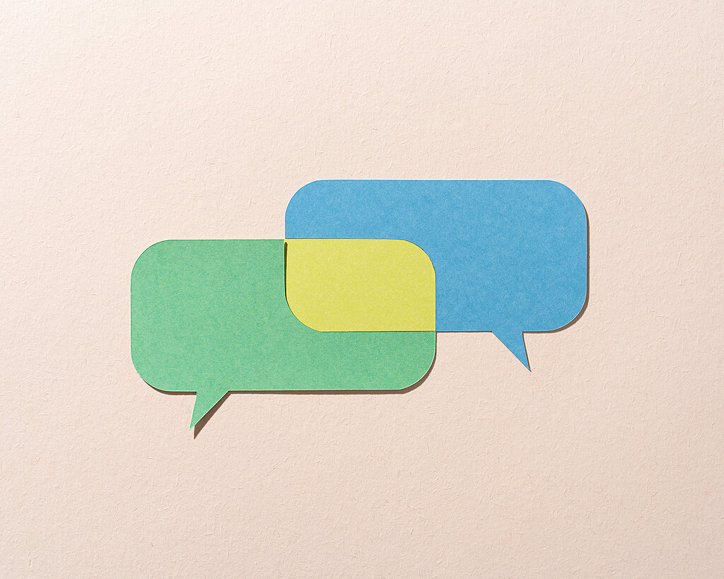 Two Overlapped Chat Bubbles Common Ground, Paper Craft