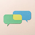 Two Overlapped Chat Bubbles Common Ground, Paper Craft