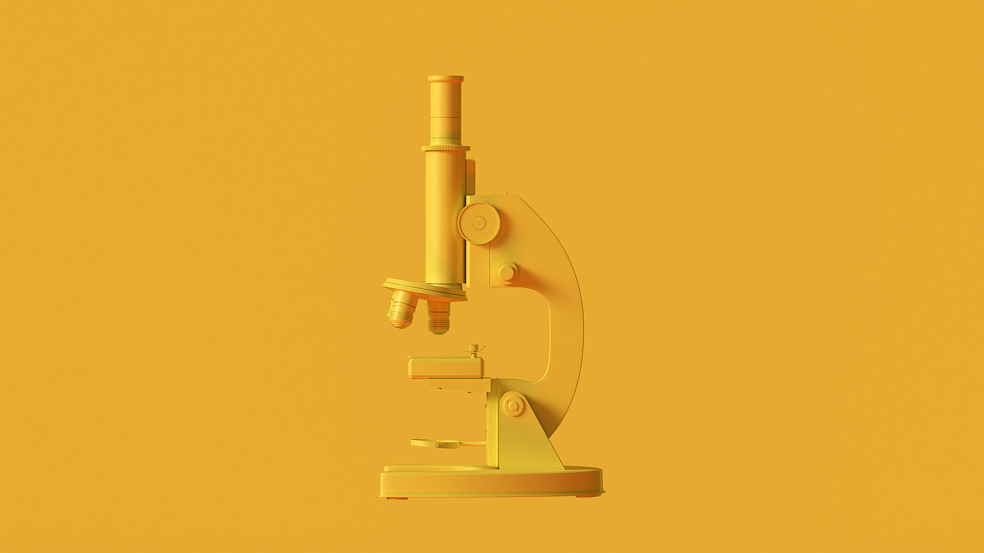 Yellow Traditional Microscope