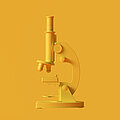 Yellow Traditional Microscope