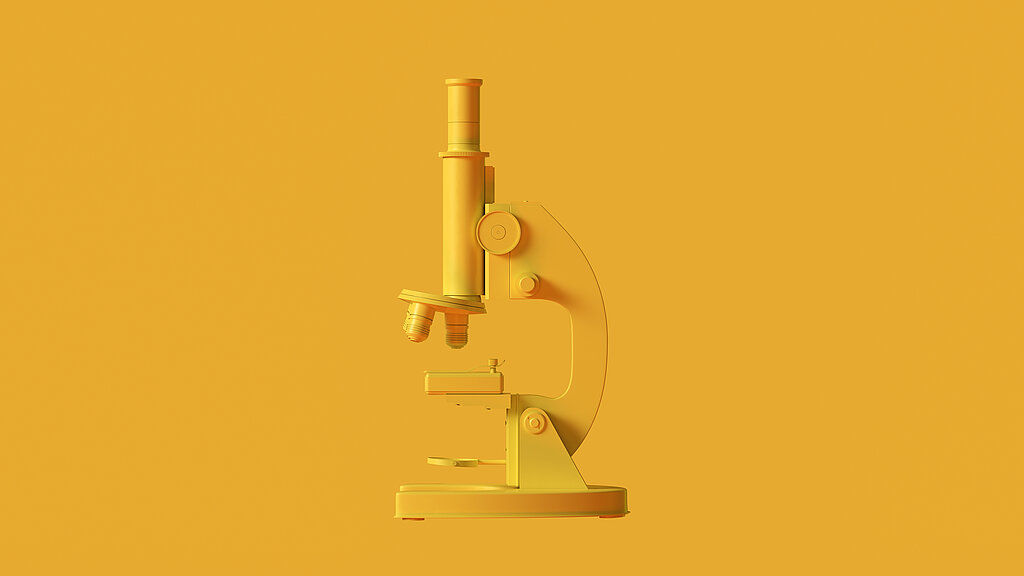 Yellow Traditional Microscope