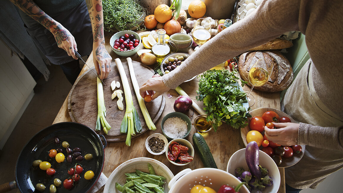 Vegetable preparation food photography recipe idea