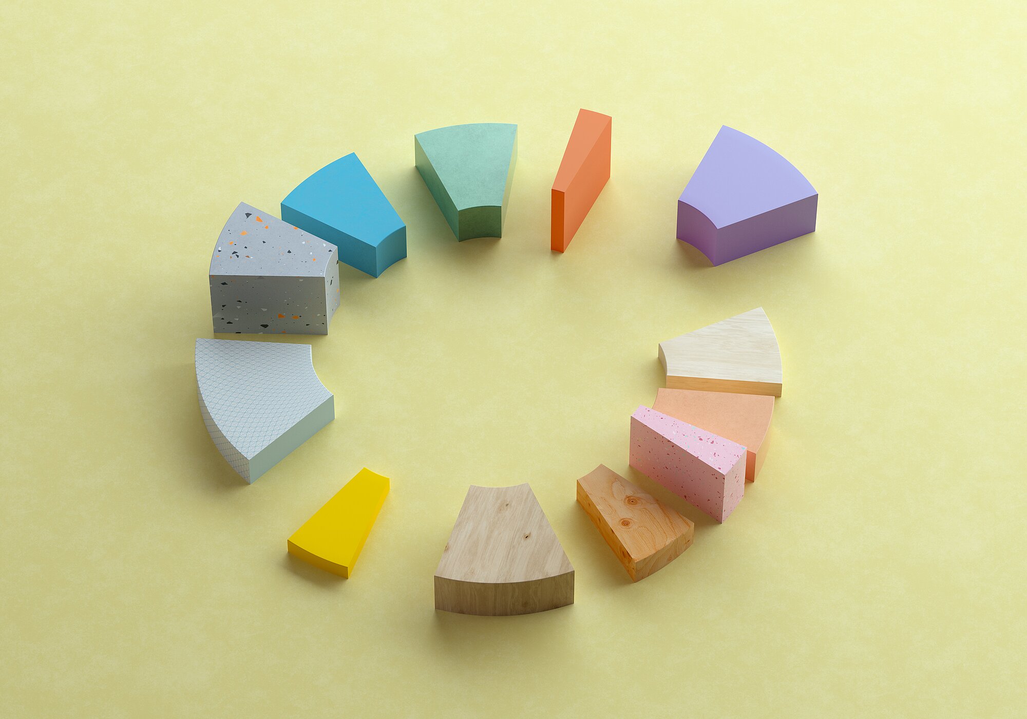 Multicolored donut/pie chart