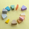 Multicolored donut/pie chart