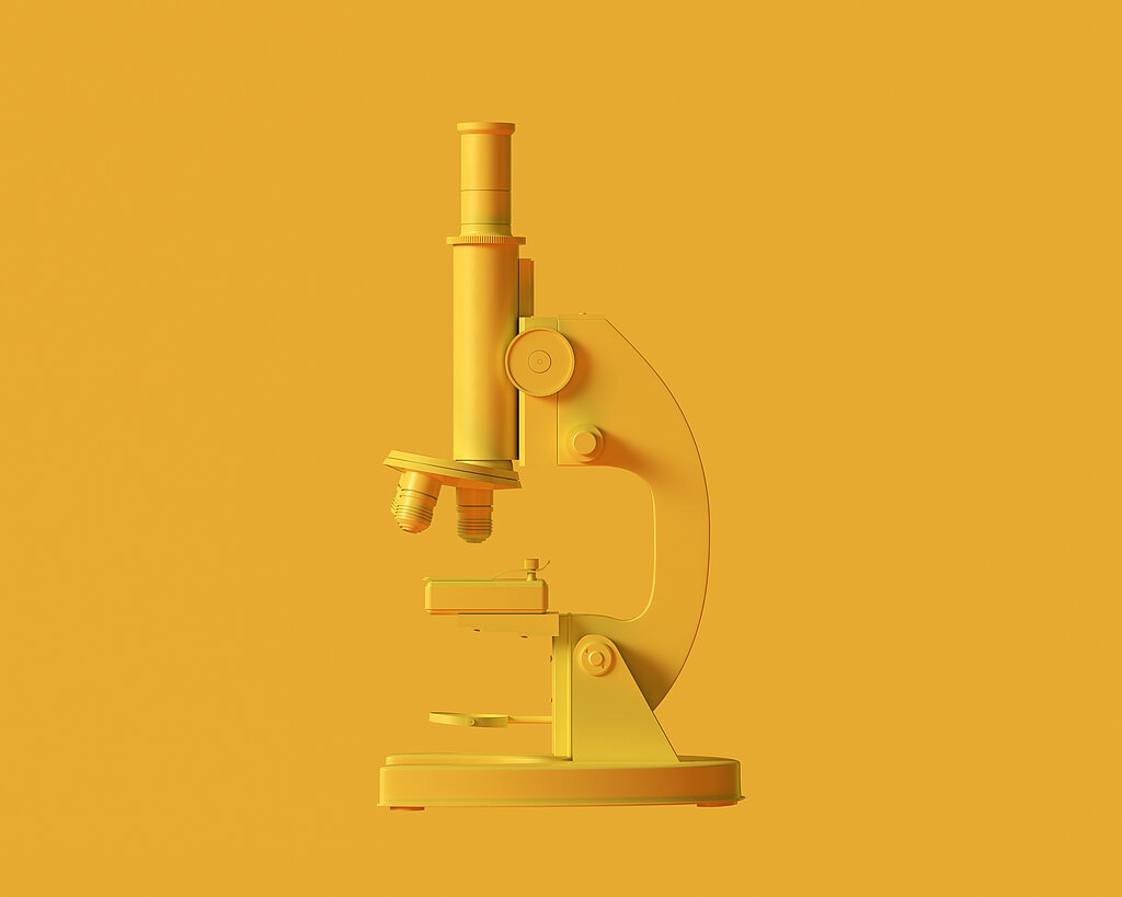 Yellow Traditional Microscope